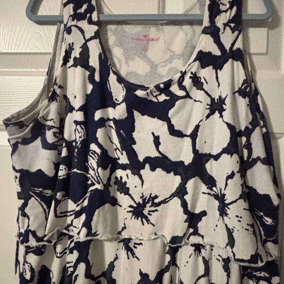 Woman Within White and Navy Floral Dress - Picture 2 of 12